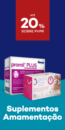 Produtos de suplementação para amamentação com destaque promocional de até 20% sobre preço de Venda ao Público Recomendado